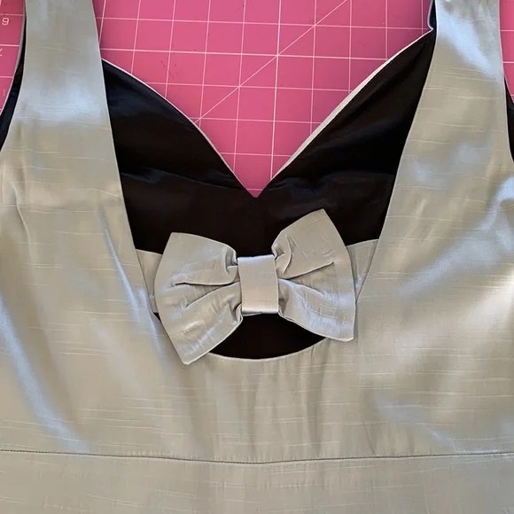 REVIEW dove grey bow cocktail dress - Picture 12 of 14